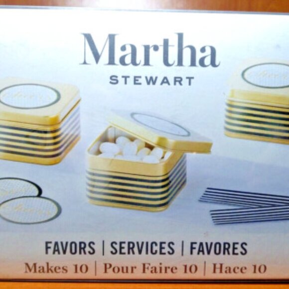 Brand new Martha Stewart Favor tins Makes 10 Gold Contents 10 containers 2.3" x - Picture 1 of 5